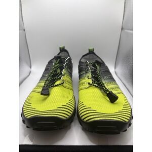 Water Shoes Mens Size 8 Black Neon Yellow Quick Dry Barefoot Swim Surf Hiking